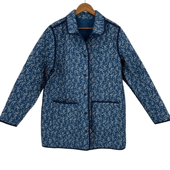 Land’s End Reversible Quilted Barn Jacket Coat Women’s XL - Picture 4 of 14
